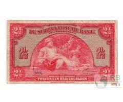 EA22.02-723 Suriname P87b 2,5 Gulden 1942 Fine (4)